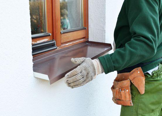 Pose d'un appui de fenêtre extérieur