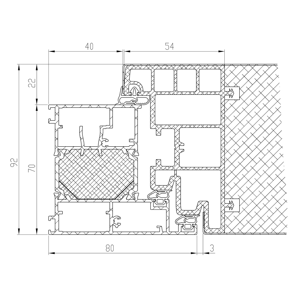 Comfort : cadre latéral vantail