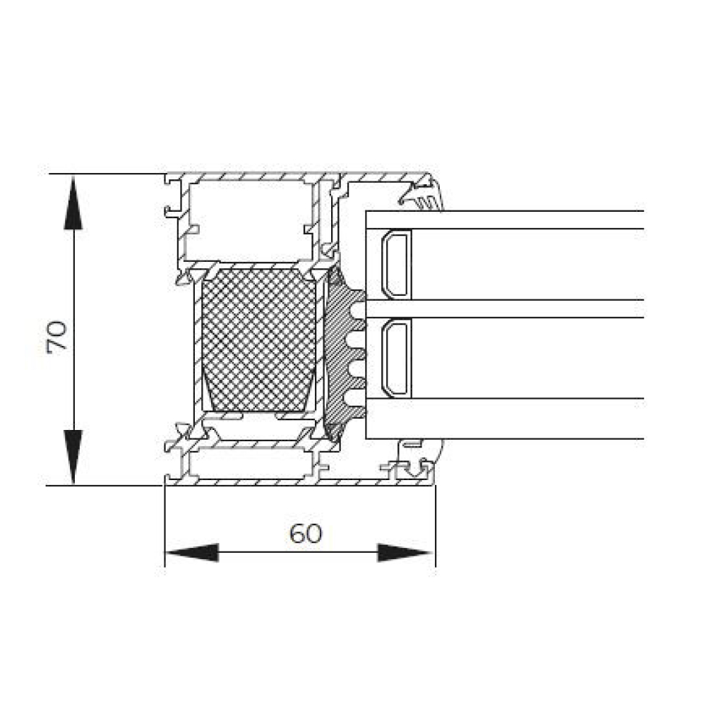 Comfort : cadre vitrage fixe