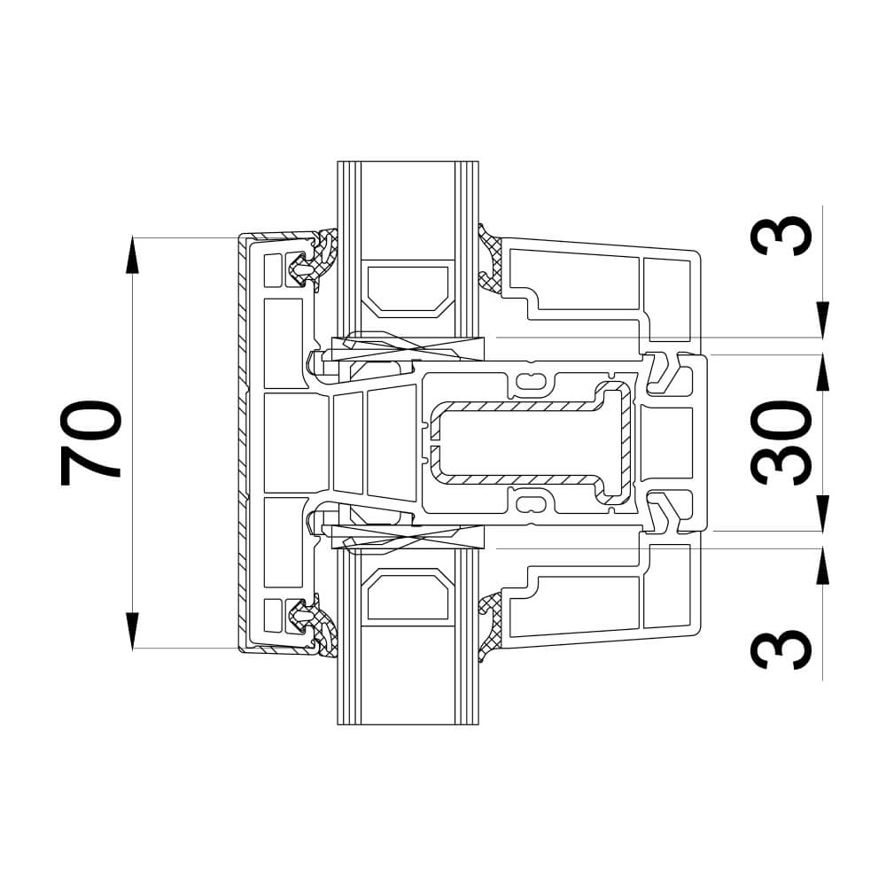 TwinSet neo MD - Vrai croisillon 70 mm