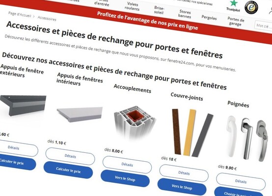 Accessoires pour portes et fenêtres discount