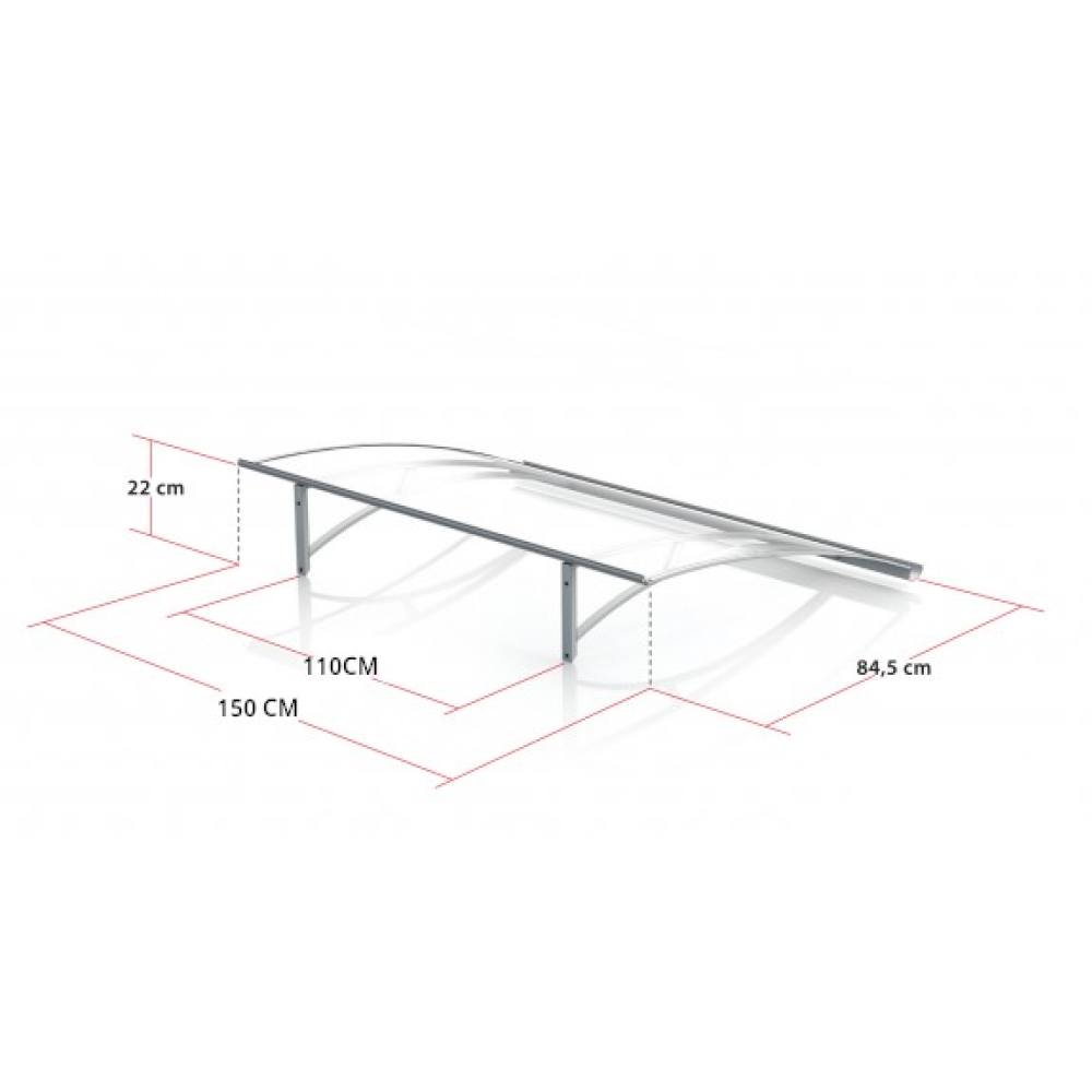 Marquise Le Puy dimensions - 150 cm de largeur