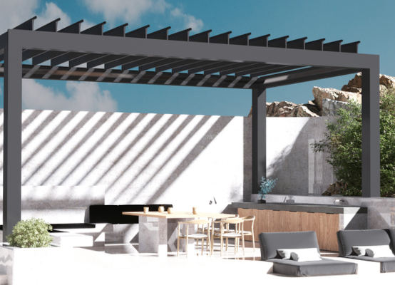 pergola 3x5 m gris anthracite