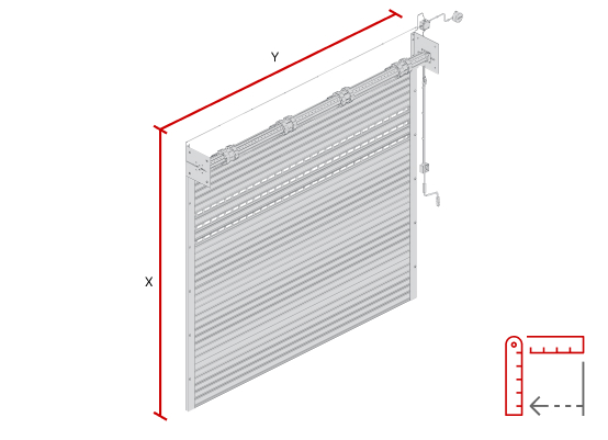 Mesurer la porte de garage enroulable